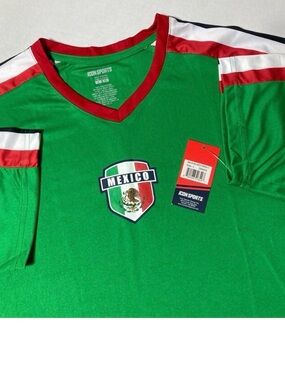 Icon Sports Size Large Mexico Futbol Green Soccer Jersey Brand New
